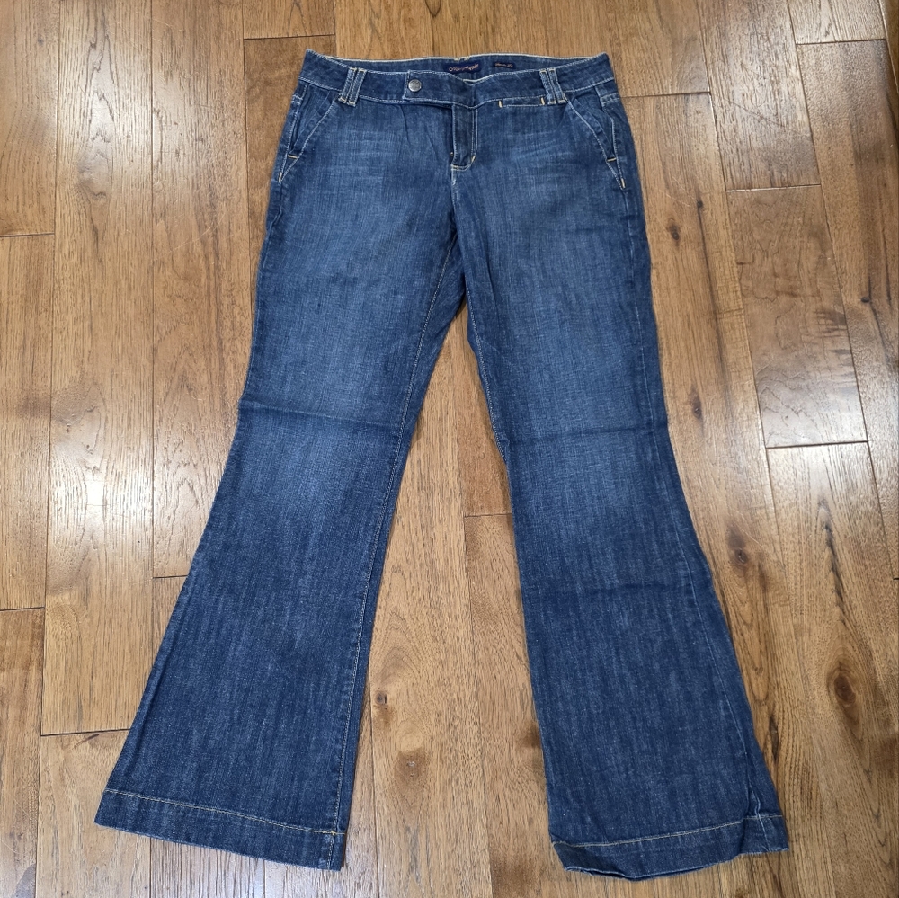 Aeropostal Trouser Fit Blue Jeans Flared Bootcut Snap Closure Flap Pockets.9/10R